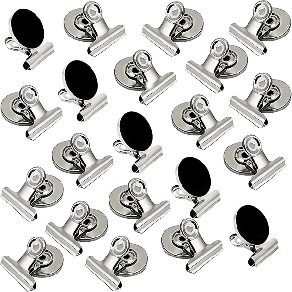 Magnetklämmor 24-pack magneter för kylskåpsmagneter, kylskåpsmagneter, starkt magnetskåp för whiteboardskåp (30 mm breda)