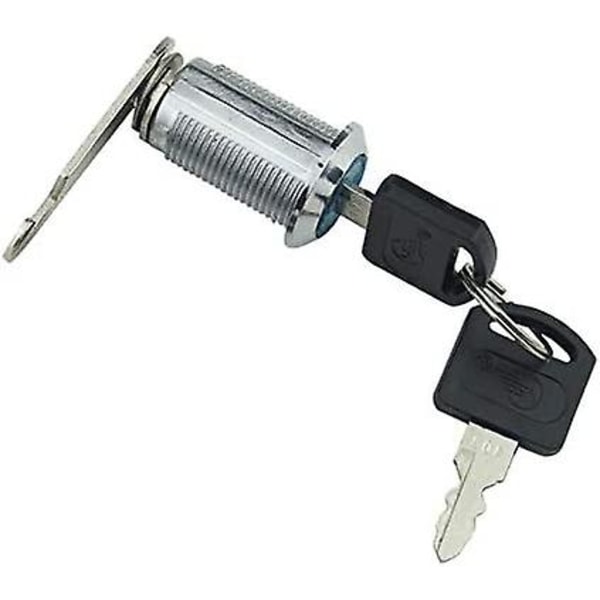 Cam-lukko laatikon lukolla ja 2 avaimella postilaatikkoon, laatikkoon, kaappiin, hopea 30mm