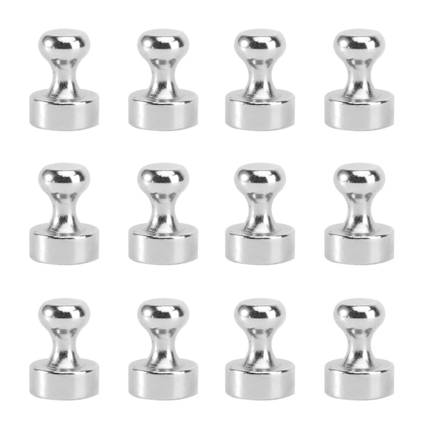 12 kpl Magneettisia Painonappeja Pinnoitetut Vahvat Magneetit Pyyhittävälle Valkotaululle Aikataulun Kartan Kalenterin Kiinnittämiseen 12x16mm As Shown