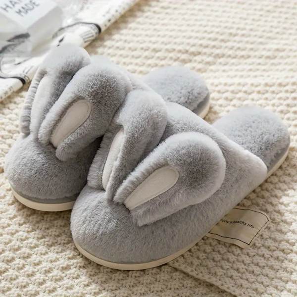 Søte og Nydelige Toesko for Kvinner, Slip-On Runde Tå Flatsko for Hjemmet, Myke og Antislip-Sko, Innendørs Komfortable og Koselige Sko grey EU40 41