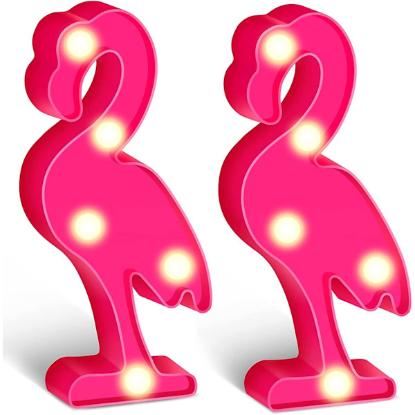2 Stykker LED Flamingo Lys Flamingo Dekor Søt Bordlampe