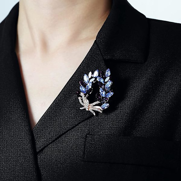 Kunstig Krystal Zinnia Buket Broche Elegant Og Funklende Modeaccessory Til Kvinder Og Piger