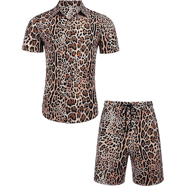 Miesten ylelliset rennot lyhythihaiset havaijipaita-asut COLOR 3 L
