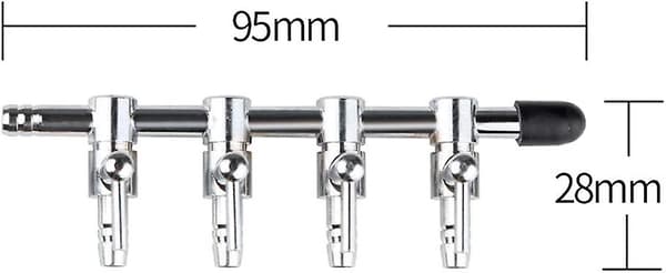 Akvariefisk Tank Separator Pumpe Tilbehør, 5mm Rørdiameter