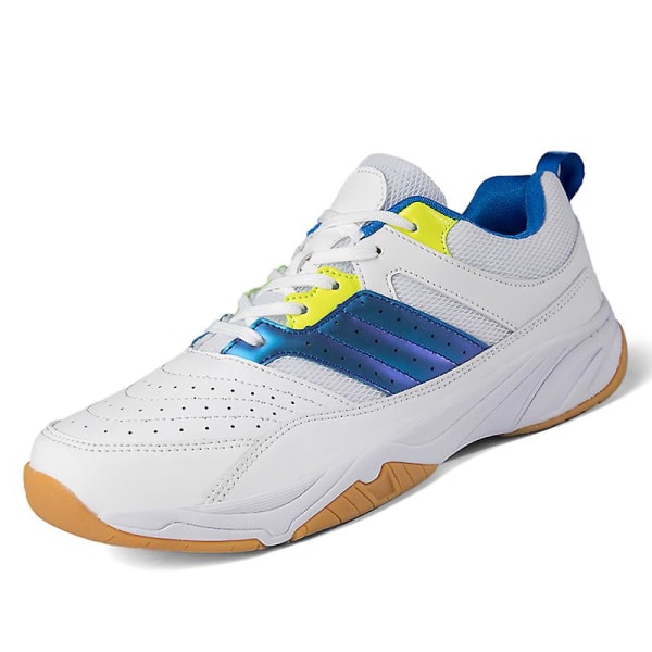Herre Dame Letvægts Sneaker Mode Indendørs Baneksko Egnet Til Badminton 3Da1020 WhiteBlue EU 41
