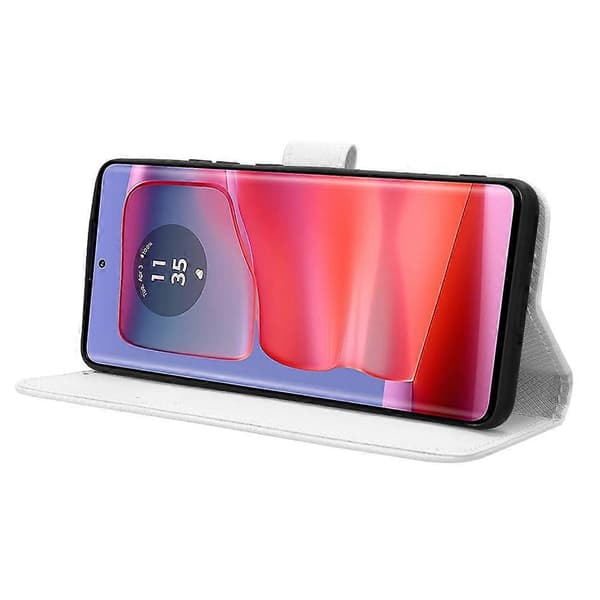 Diamanttekstur Etui til Motorola Edge 50 Pro White