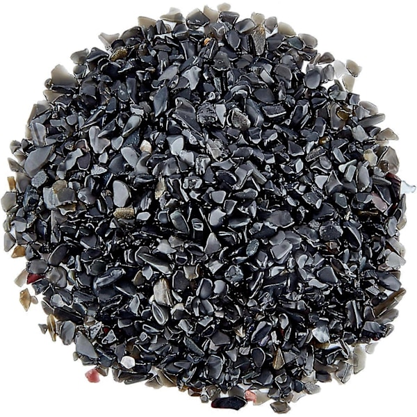 Naturlige Obsidian Chip Perler 2/3 Pound Polerte Tromlede Edelsten Chips Uborede Krystaller for Dekorasjon