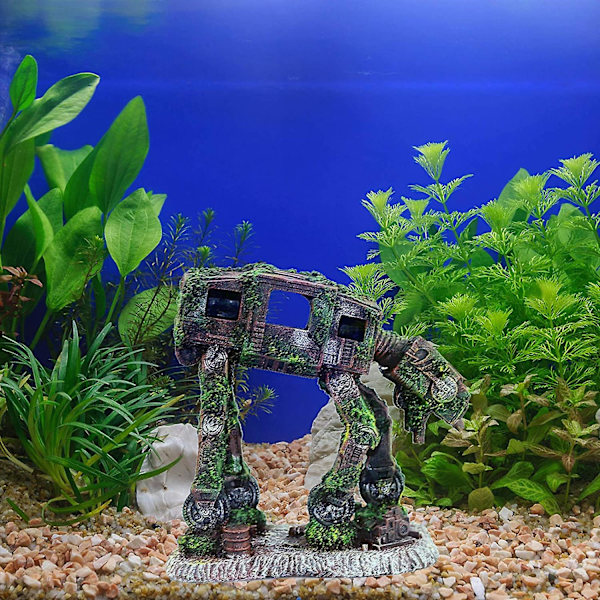 Hartsdekoration i akryl - robot - akvarietillbehör