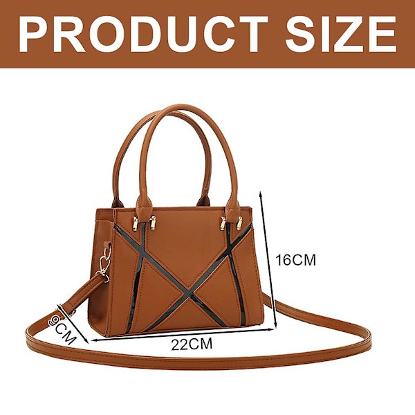 Naisten olkalaukku Retro Klassinen Käsilaukku Pu-nahkainen Clutch-laukku Vetoketjulla Dark brown
