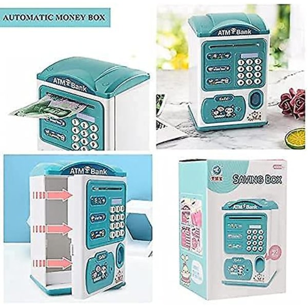 Elektronisk sparegris ATM Auto-scroll Kontanter Mynt Passord Sikker Sparegris Leker