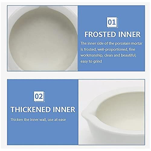 8,9 cm Porcelæns Morter og Støder, Keramisk Blandings- og Knuse Sæt, Knuser DIY Værktøj til Køkken