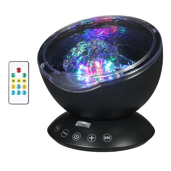 Ocean Wave Projektor Lampe 12 Led 7 Farve Natlamper 1