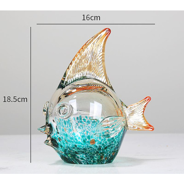 2st Lätt Lyx och Enkel Kristallglas Fiskprydnader Vardagsrum Tv-skåp Sovrum Veranda Modell Rum Glasdekoration