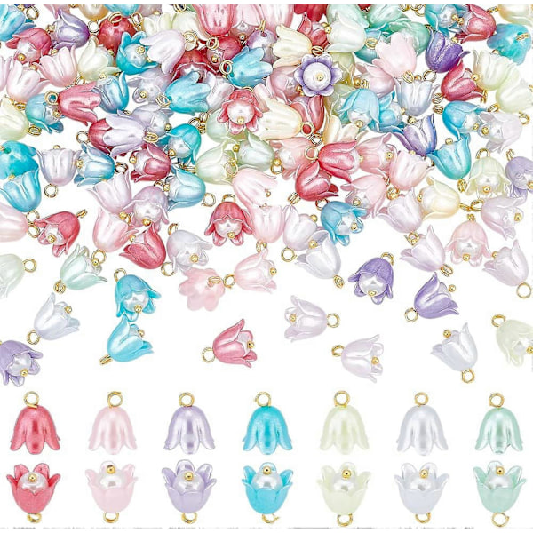 18 stk. Cubic Zirconia Dråpeanheng Charms 9 Farger Dråpe Charms 18K Gullbelagt Messing Anheng Små Dinglende Charms for Valentine Halskjeder Armbånd