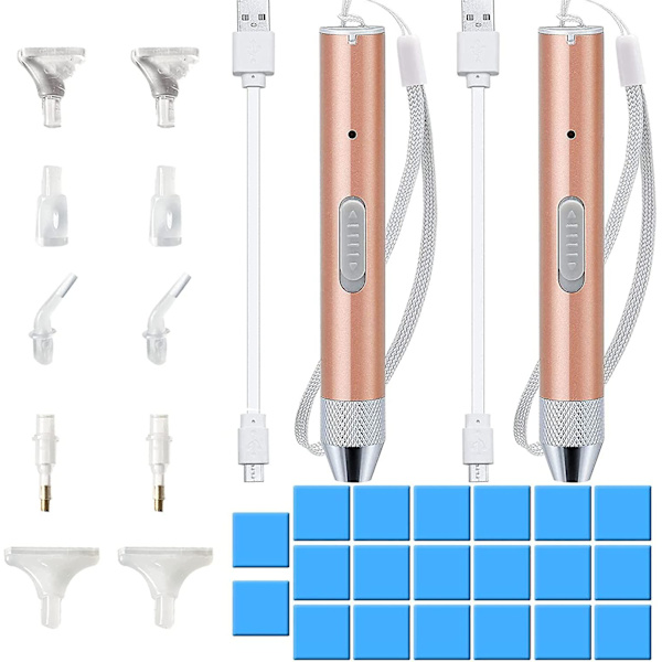 Timanttimaalauskynä, valopisteporakynä ylimääräisillä kynänpäillä, maalausliimatahna 5d timanttimaalaustyökalutarvikkeet kynsitaiteeseen DIY-maalaukseen Cr
