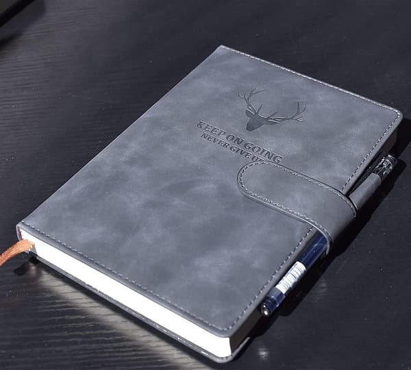 Notesbog A5, Journal A5 Notesbog Notesblok, 360 Sider Kunstlæder Hardcover Journal Notesbøger Med Penholder, Perfekt Til Kontor Skole Hjem B