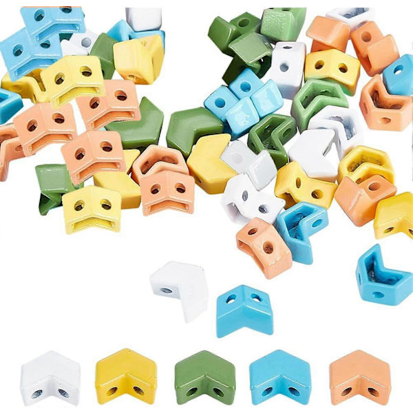 240 stk. 2 Huller Halve Tila Perler 2 Farver Glasperler Firkantet Rektangel Mini Uigennemsigtig med Plastikbeholder Metallisk Farve til Håndværk Armbånd Halskæde Øreringe