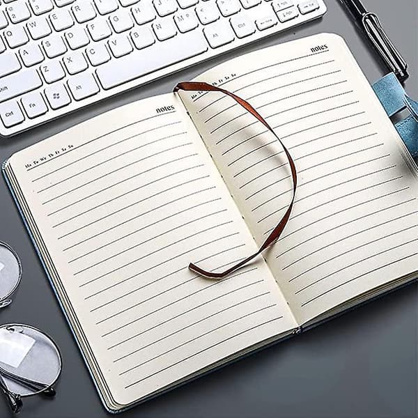 A5 Linjeret Notesbog Journal Super Tyk Læder Business Notesbog Hardcover Executive Notesbøger Med 360 Sider