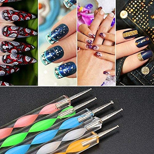 Dotting Tools -sarjat, 25 osainen Mandala Dotting Tools -setti, Dotting-kynät, siveltimet, sapluuna, pallokynä, maalausalusta