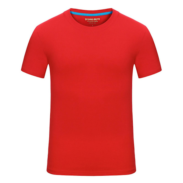 Ylisuuri pariskunta lyhythihainen T-paita, löysä ja hengittävä toppi tytölle, naiselle, äidille, rakastajalle 2XL Red Male