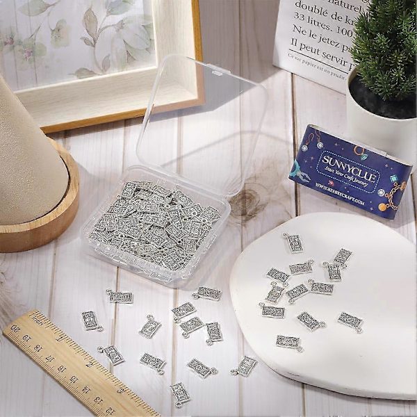1 Laatikko 100 kpl Raha-amuletteja, Suuri Määrä, Raha-merkki Amuletti, Käteinen, Yhdysvaltain 100 Dollarin Seteli, Kolikko, Valuutta, Hopea Antiikki Seos Amuletti, Suuri Määrä Korujen Valmistukseen, Amuletit, Korvakorut