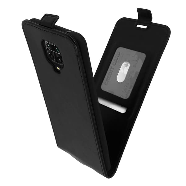 Bagcover Xiaomi Redmi Note 9S/9 Pro/9 Pro Max Vertikal Klap Wallet Sort