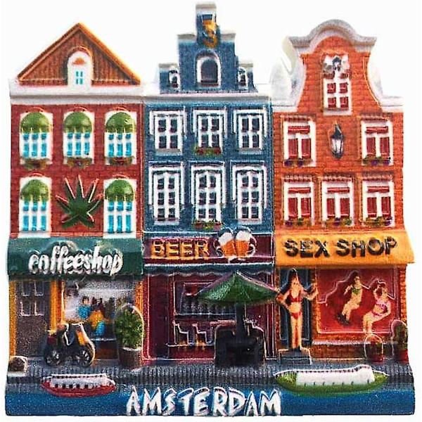 3D Amsterdam Holland Jääkaappimagneetti - Matkamuistokokoelma - Koti- ja keittiösisustus - Amsterdam Alankomaat Magneettitarra