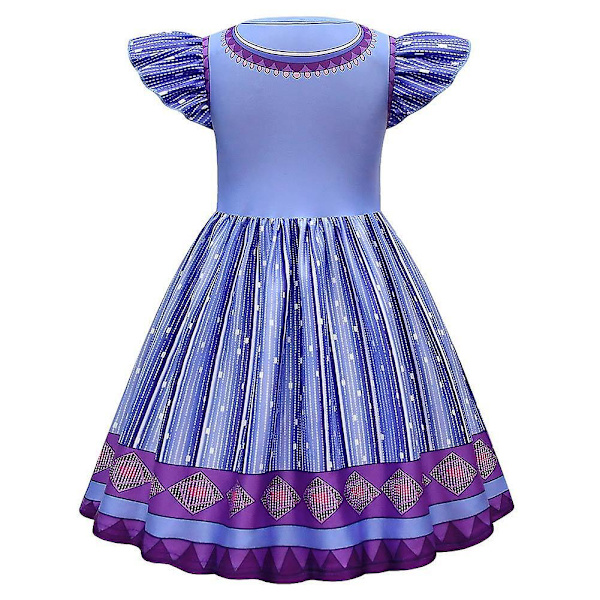 Violetti tyttöjen Halloween-mekkoasu, lasten prinsessamekko ja viitta Cosplay-asu set 4 130