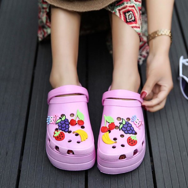 Damtofflor Strandtofflor Mode Sandaler Utomhus Inomhus halkfria skor 033 Pink EU 38
