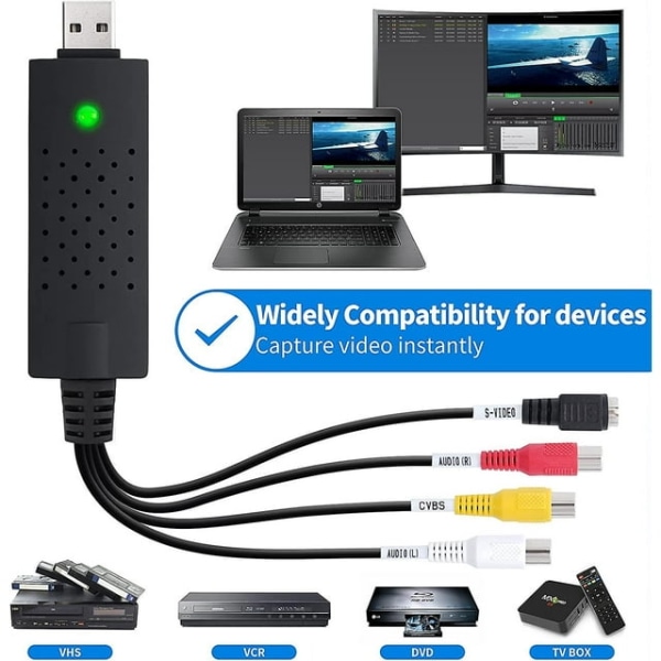 Vhs til digital konverter, USB lyd- og videooptagelseskort