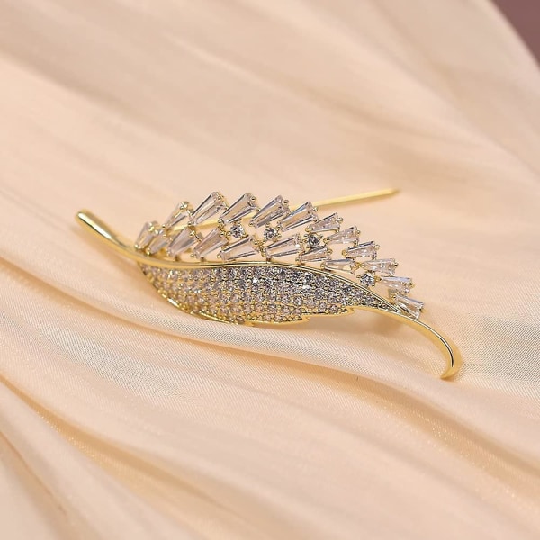 Elegant Leaf Corsage Broscher Smycken För Kvinnor Mode Pearl Costume Broscher Och Pins