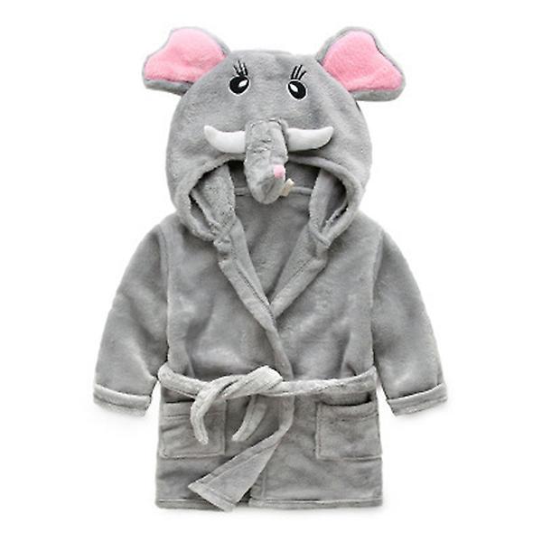 Unisex vauvan pyjamat, pehmoeläimen kasvoilla varustettu yöpaita Grey elephant 100