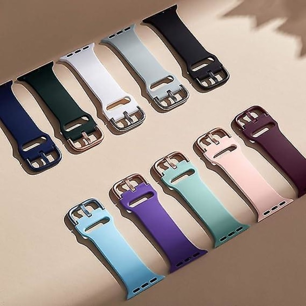 Sportsklokkereim for Iwatch123456 Generasjon Apple Watch, 38mm Myk Silikon Erstatningsreim, Med Klassisk Spenne, Damer Menn