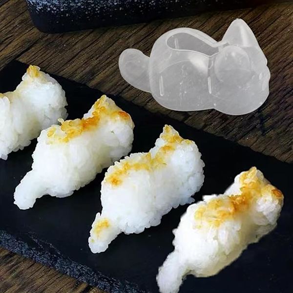 Risbolleforme til børn, Risbolleforme, Sød lille sushi risform, Kat Risbolle Maker, Sjov madkasse Picnic Ris Shaper