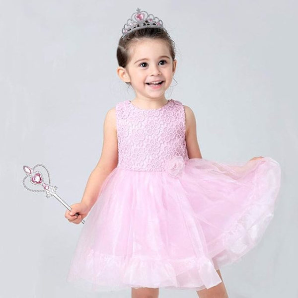 Prinsesse Udklædningstilbehør til Fancy Dress, Prinsessekrone/Elsa Krone/Tiara/Handsker/Tryllestav til Jule Fancy Dress Karneval Halloween Fødselsdagsfest sølv