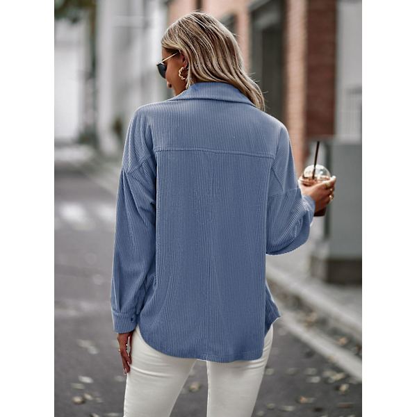 Dam Temperament Rock 2023 Vår Och Höst Allt Med Mode Casual Slim Damkläder blue L