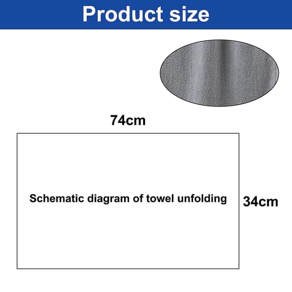 2-pak, Håndklædesæt, Bløde og Absorberende, 34*74cm, Genanvendeligt Bomuldsrense Håndklæde grey 34*74cm