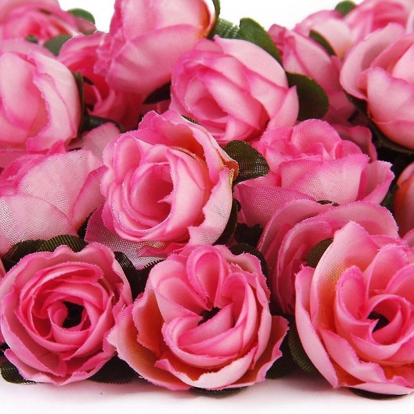 3cm Kunstige Roseblomster Hoder Bryllupsdekorasjon (rosa) 50PCS