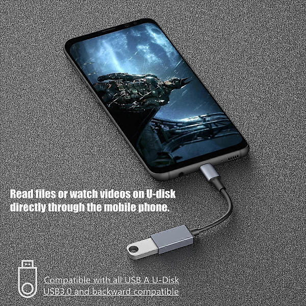 USB C til USB 3.0 Adapter Type C OTG Kabel 3 til USB Hun Adapter OTG, Type-C til USB adapterkabel