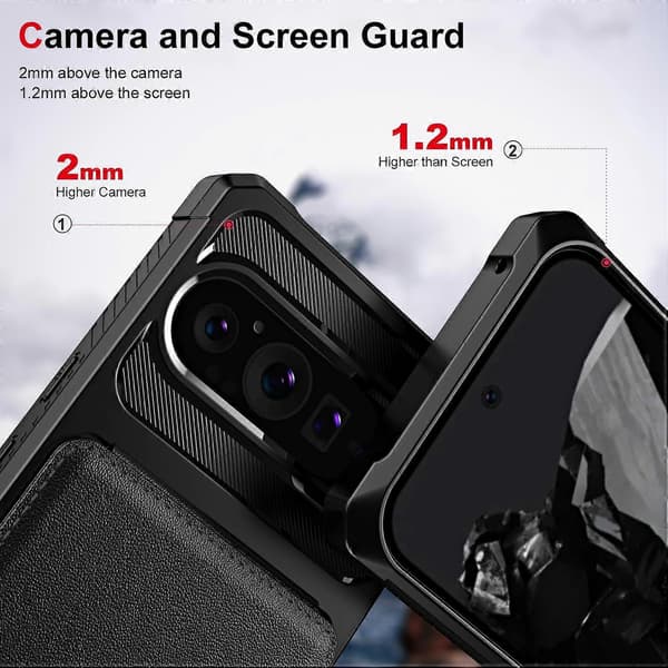 Vertikalt Flip Kortfack Läder Telefonfodral For Google Pixel 9 / 9 Pro