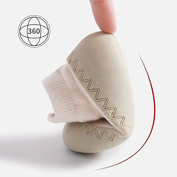 Baby Sock Shoes Halkfria Söta Cartoon Mjuka Stickade Baby Golvskor Småbarnsskor För Flickor Pojkar beige 12 18months