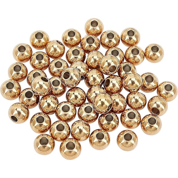50 st 6 mm Metall Distanspärlor 304 Rostfritt Stål Distanspärlor för DIY Smyckestillverkning