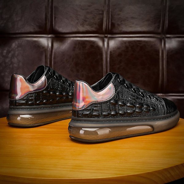 Herre Sport Løbesko To-lags Lædersko Mode Sneakers Fr6550 Black EU 44