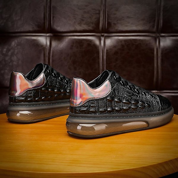 Herre Sport Løpesko Tolags Lærsko Mote Sneakers Fr6550 Black EU 41