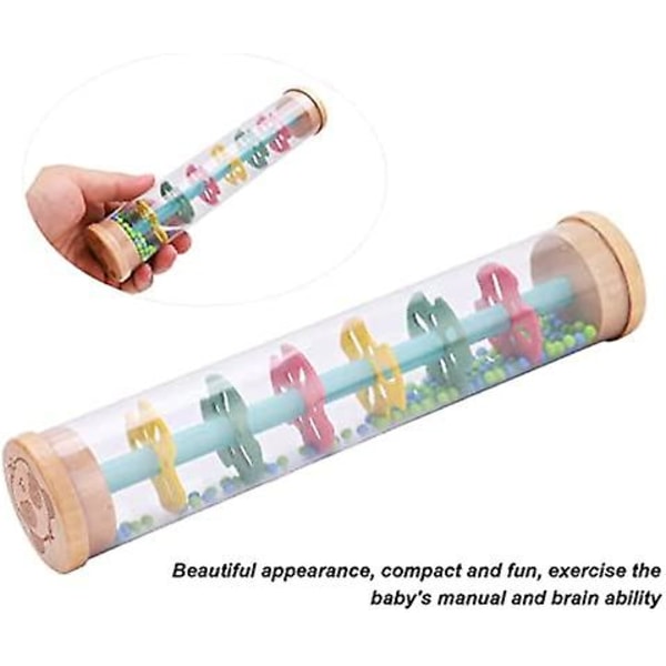 Baby Rainmaker Mini Rainstick Leksak Visuell Känsla Hörsel Kul Sensorisk För Barn För Spädbarn För Småbarn