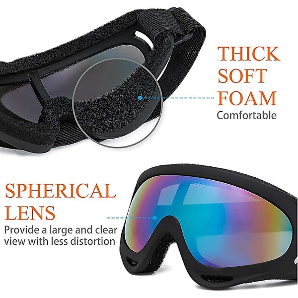 Unisex Skibriller Vindtette UV-beskyttelse, Iave Sykling Motorsykkel