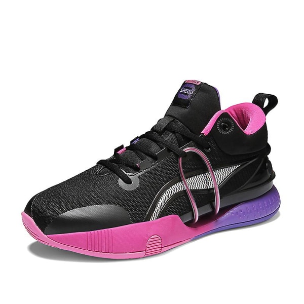 Basketbollskor för män, höga, andningsbara, halkfria, fashionabla sneakers 3F8899 Black EU 43