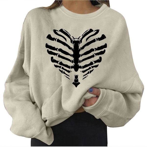 Pige Langærmet Sweatshirt Ingen Falmning Og Ikke-klæbrig Top Til Kvinder Formel Daglig Fest Bal XL White