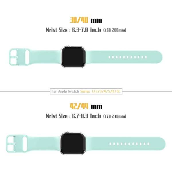 3-pakning Kompatibel med Apple Watch-reimer 41 mm 40 mm 38 mm, myk silikon erstatningsreim med klassisk spenne for iWatch Series SE 7 6 5 4 3 2 1 for kvinner