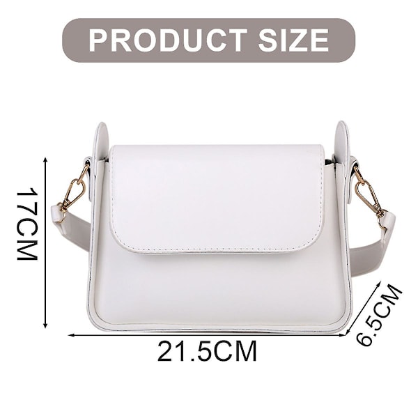 Dametaske med stor kapacitet, skuldertaske, messenger taske og clutch taske, der er egnet til pendling til arbejde white
